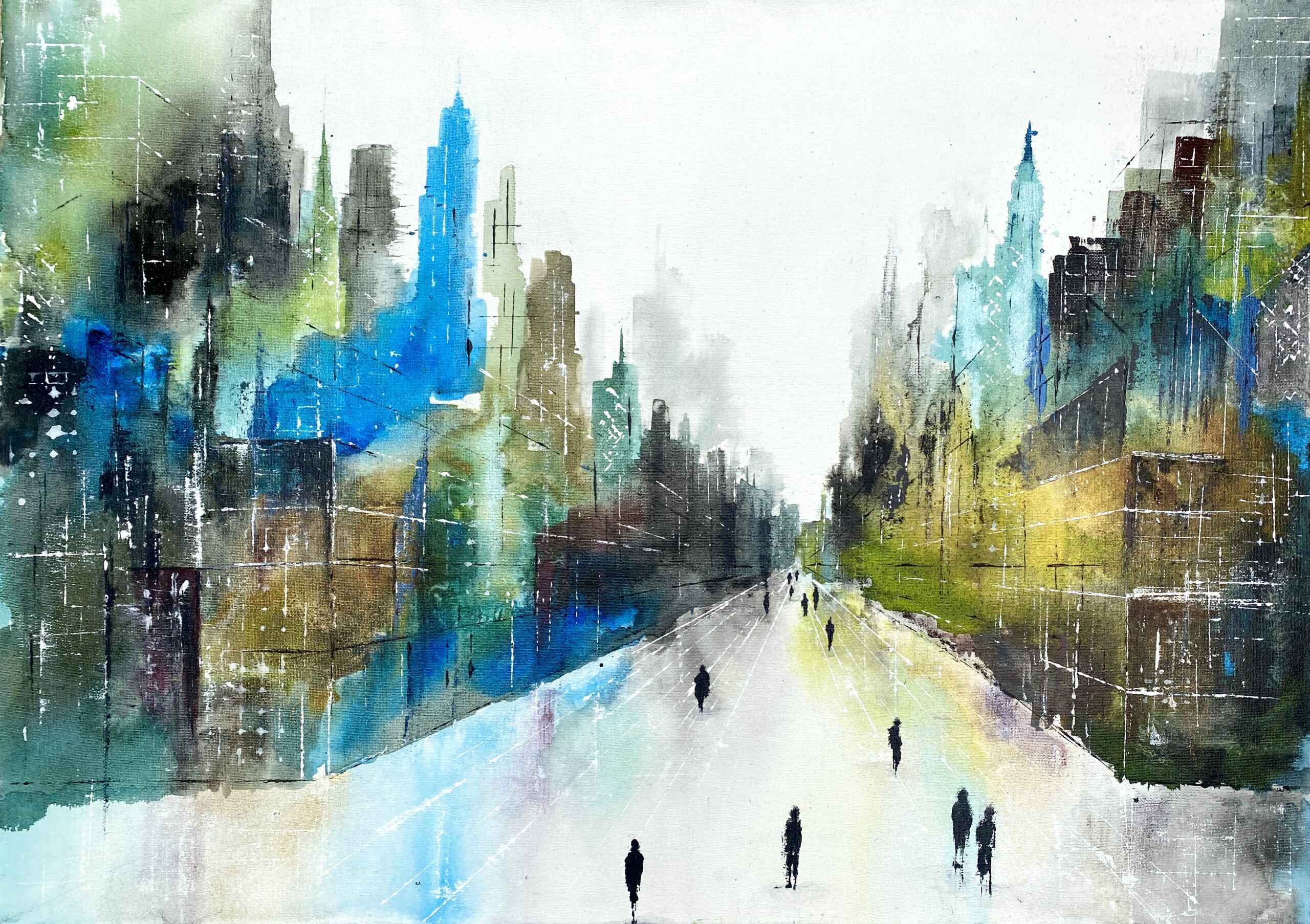 Artwork "City Blues" by Nina Groth