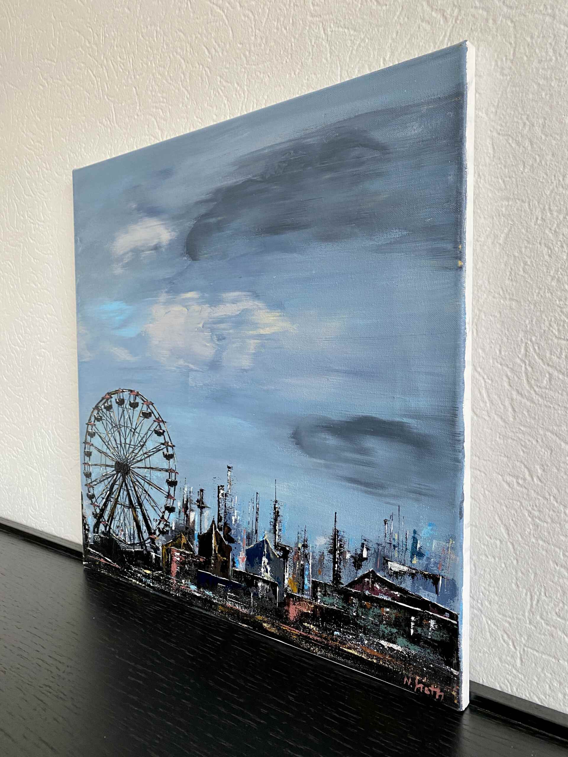 Seitenansicht des Kunstwerks „Sky View“ von Nina Groth
