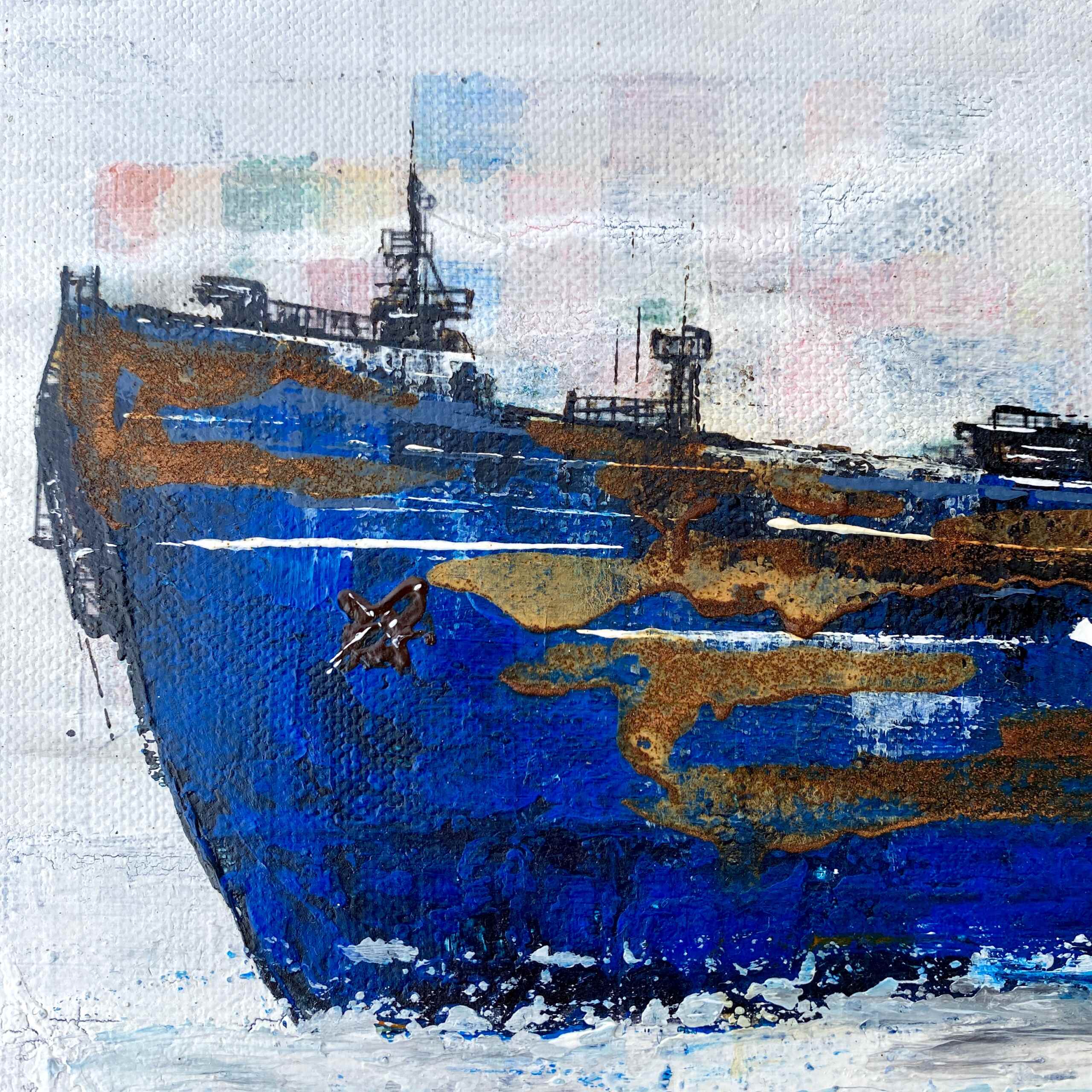 Detail of artwork "Dock No 5" by Nina Groth
