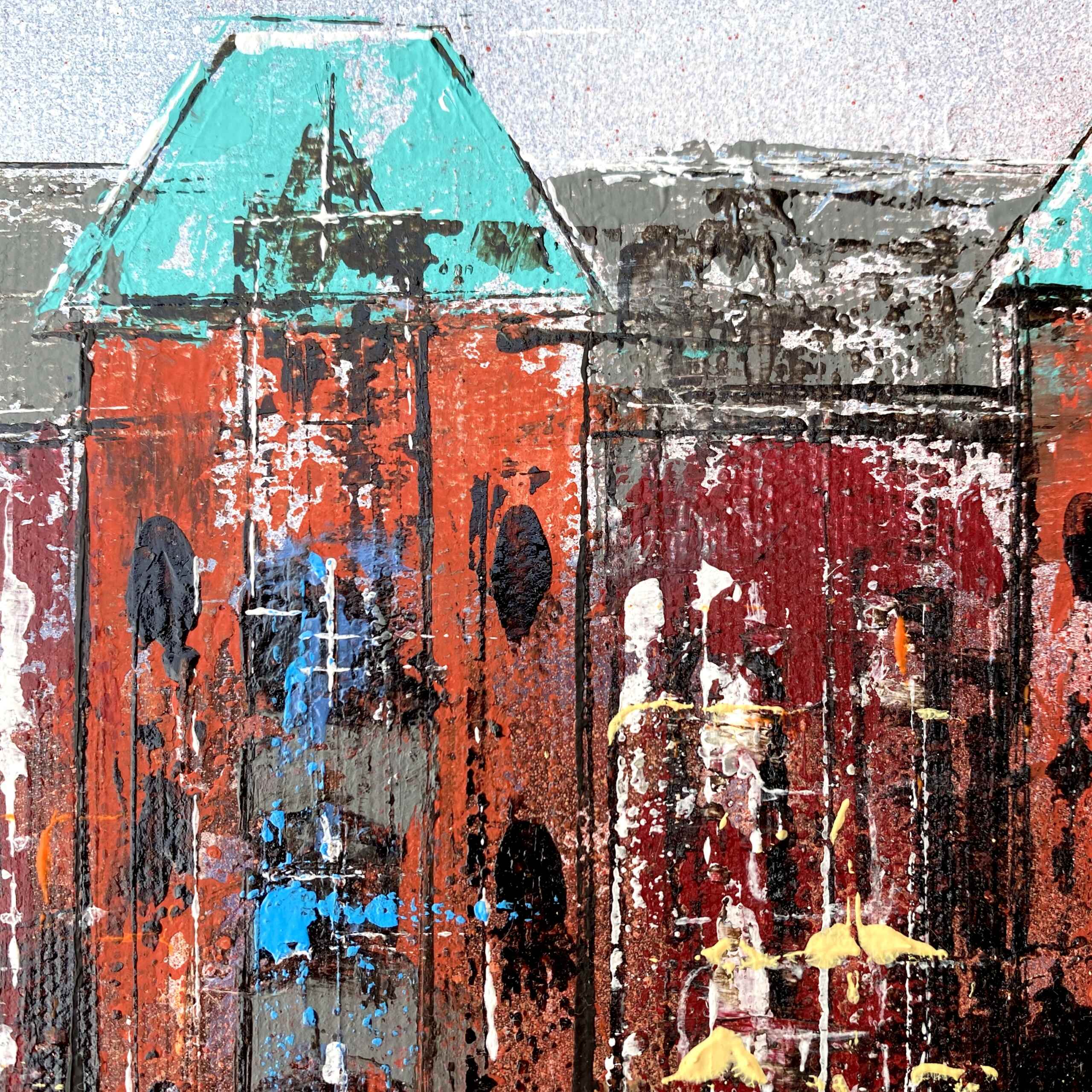 Detail of artwork "Speicherstadt" by Nina Groth