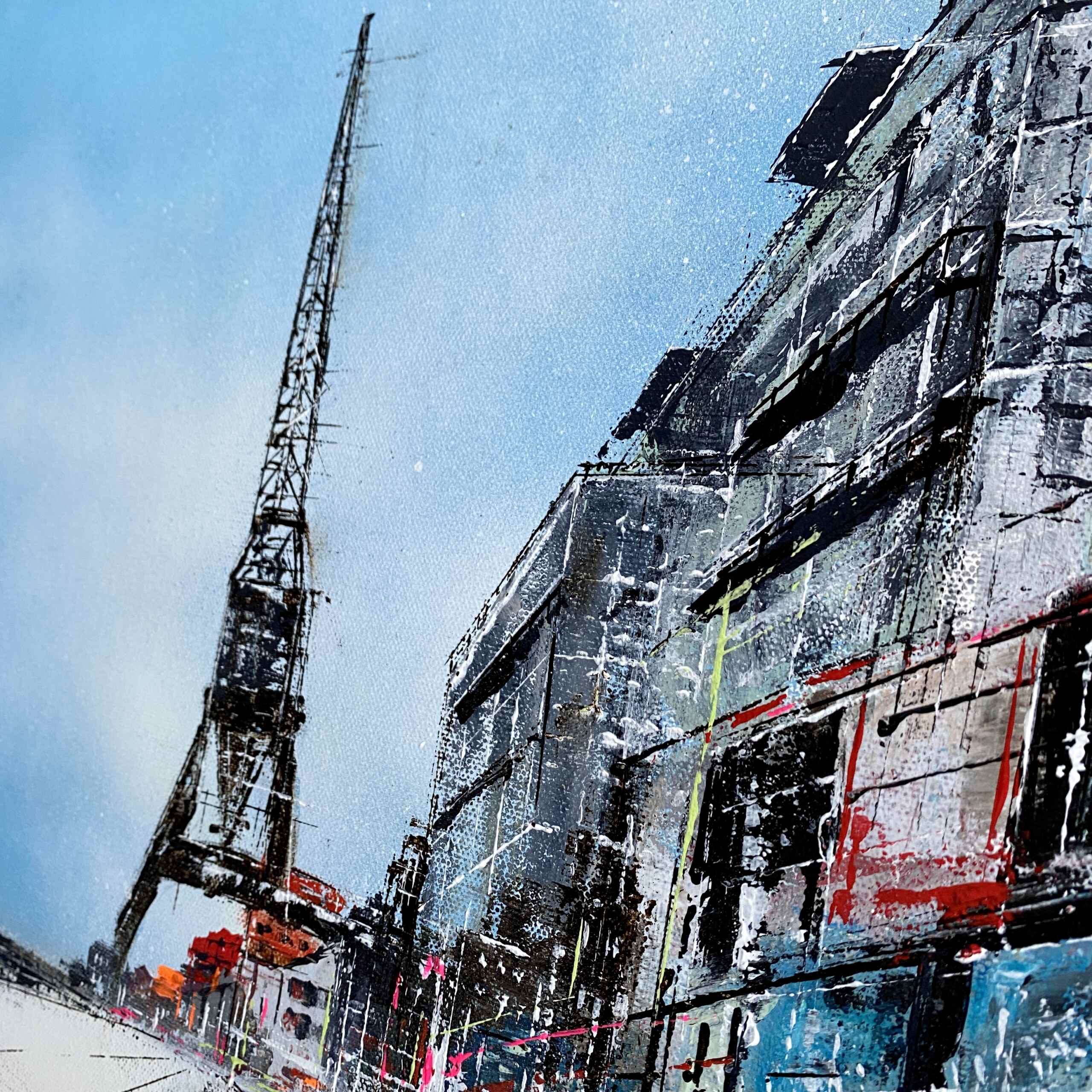 Detail of artwork "Dockland" by Nina Groth