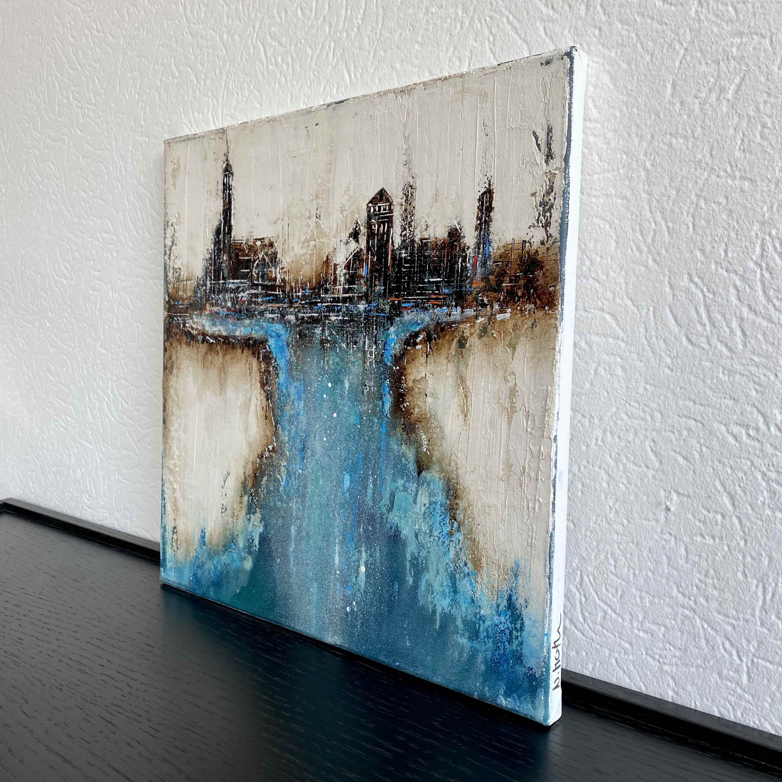 Side view of artwork "Elbe Impressions No 4" by Nina Groth