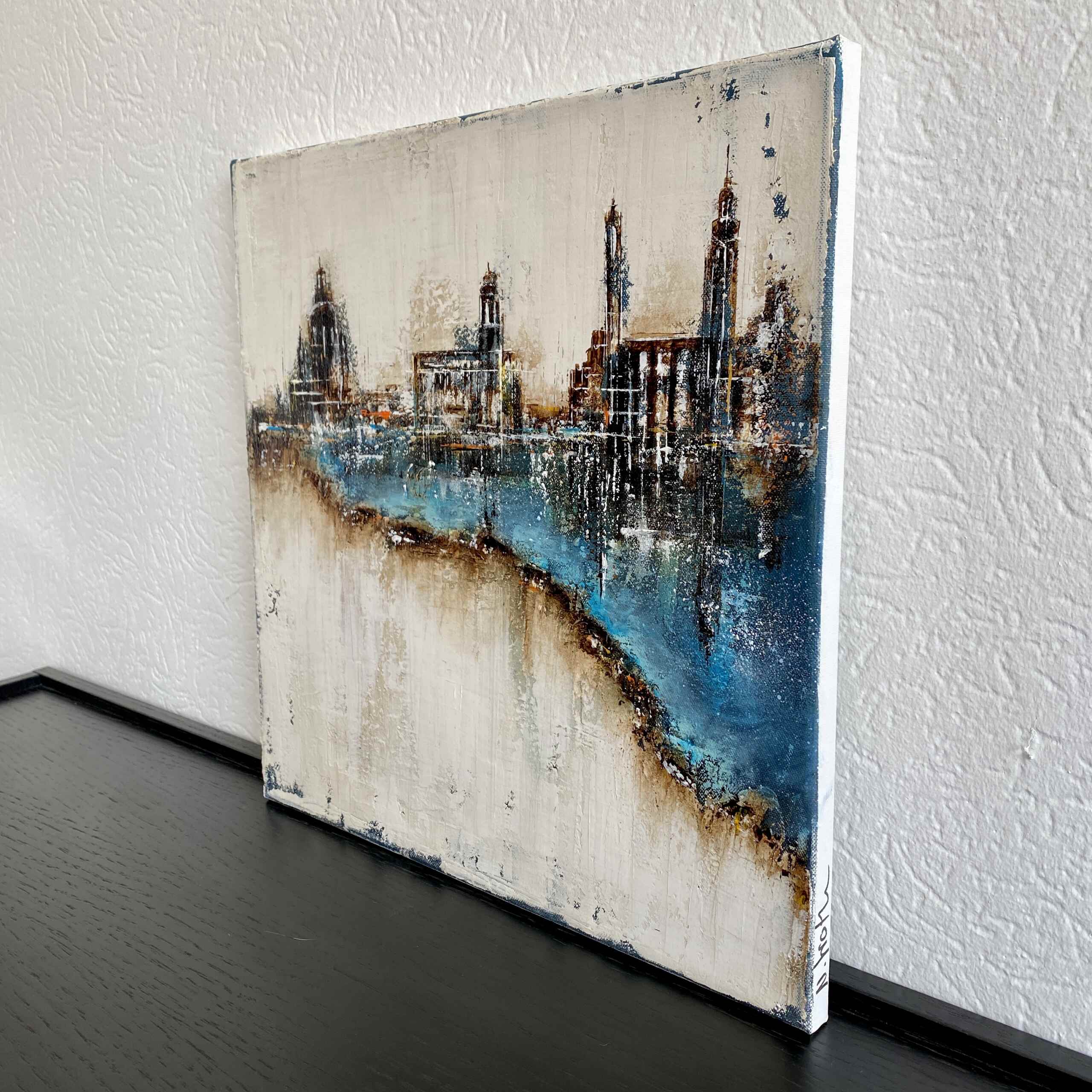 Side view of artwork "Elbe Impressions No 2" by Nina Groth