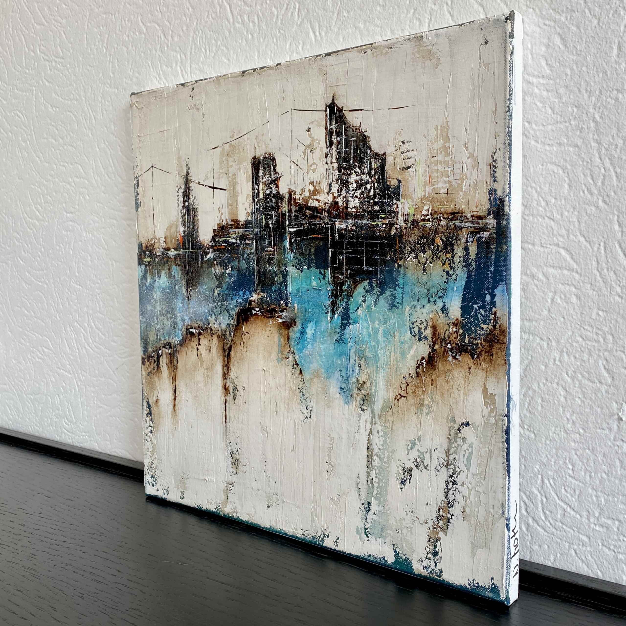 Side view of artwork "Elbe Impressions No 1" by Nina Groth
