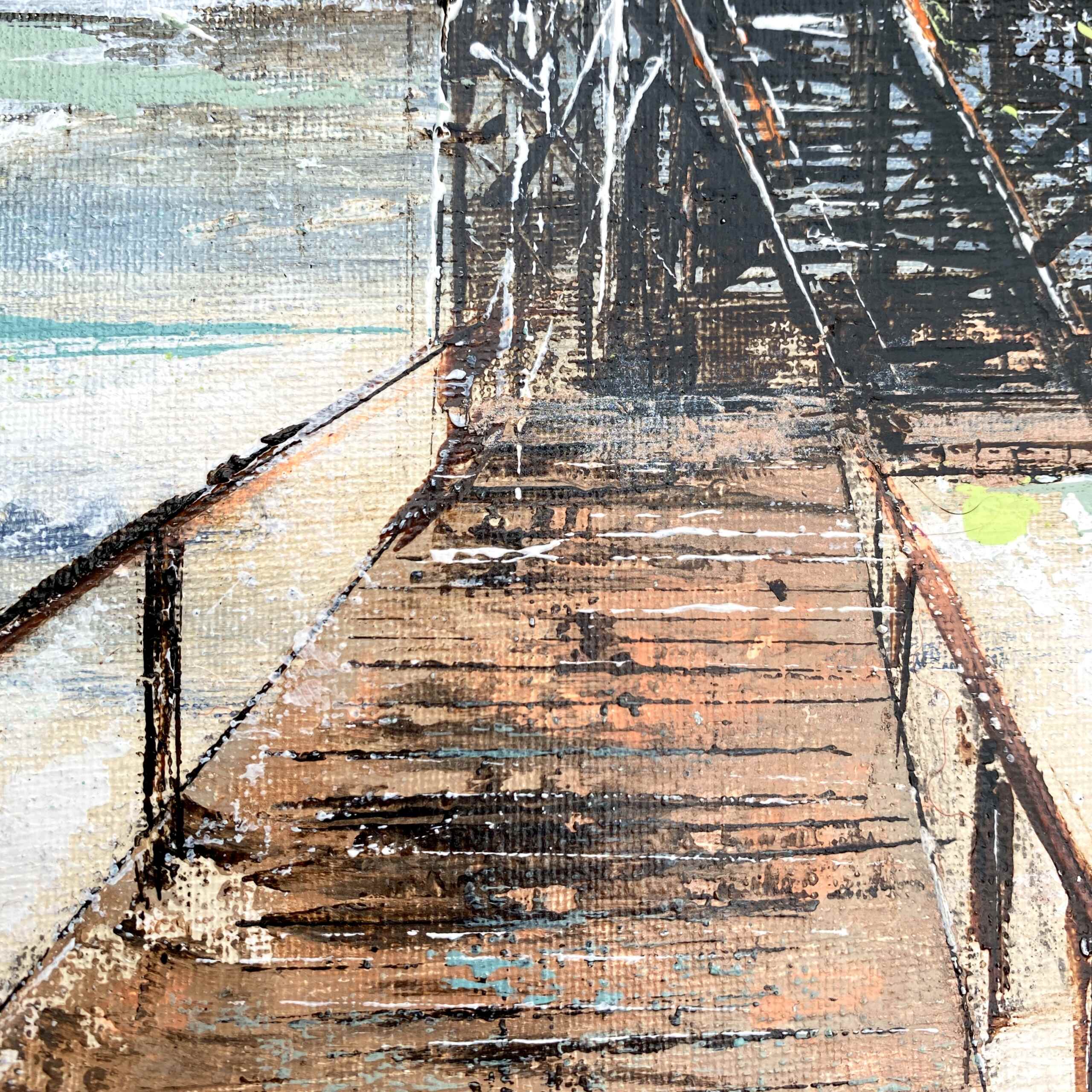 Detail of artwork "At Home by the Sea" by Nina Groth