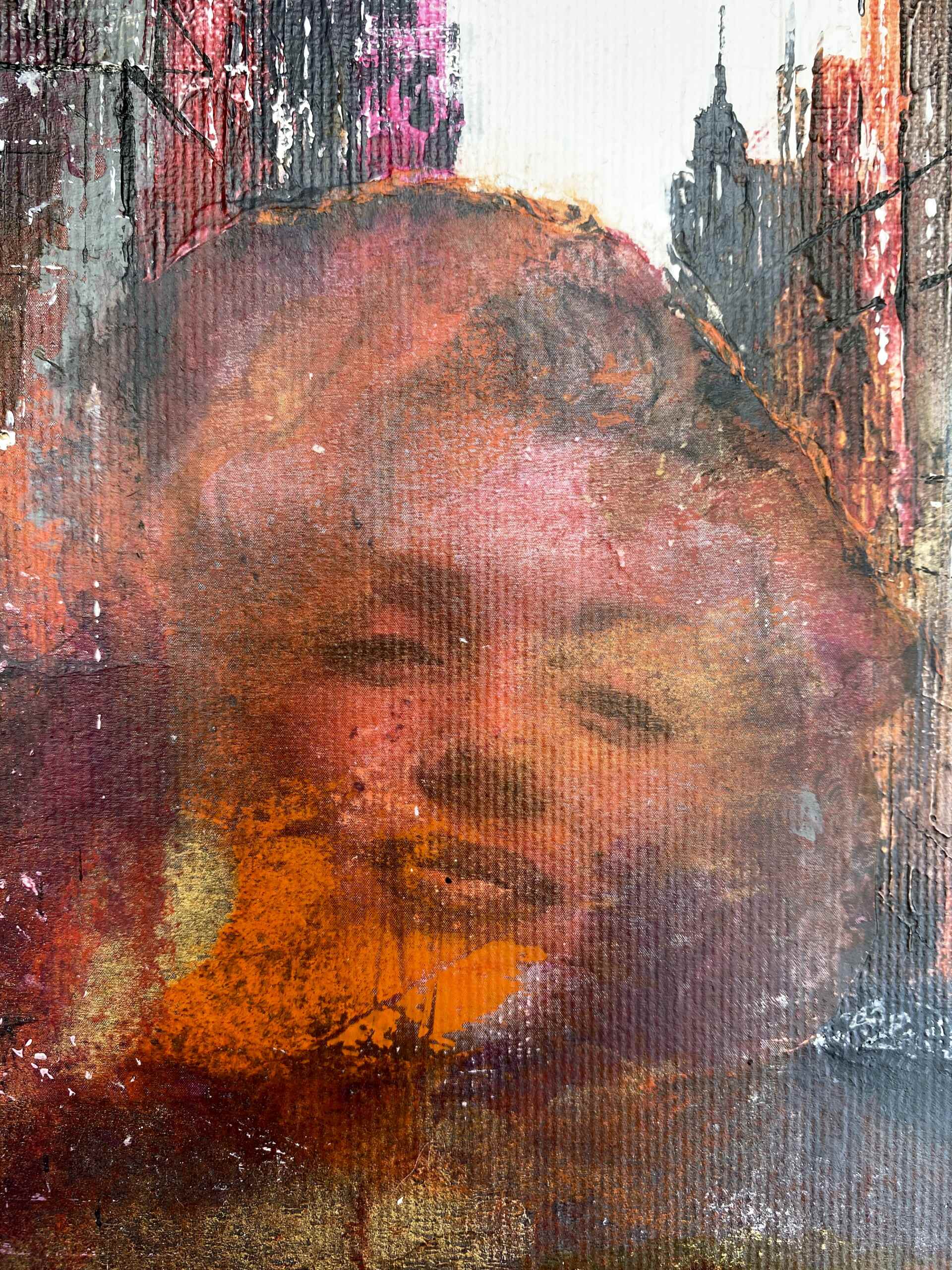 Detailansicht des Kunstwerks „Sightseeing mit Marilyn“ von Nina Groth