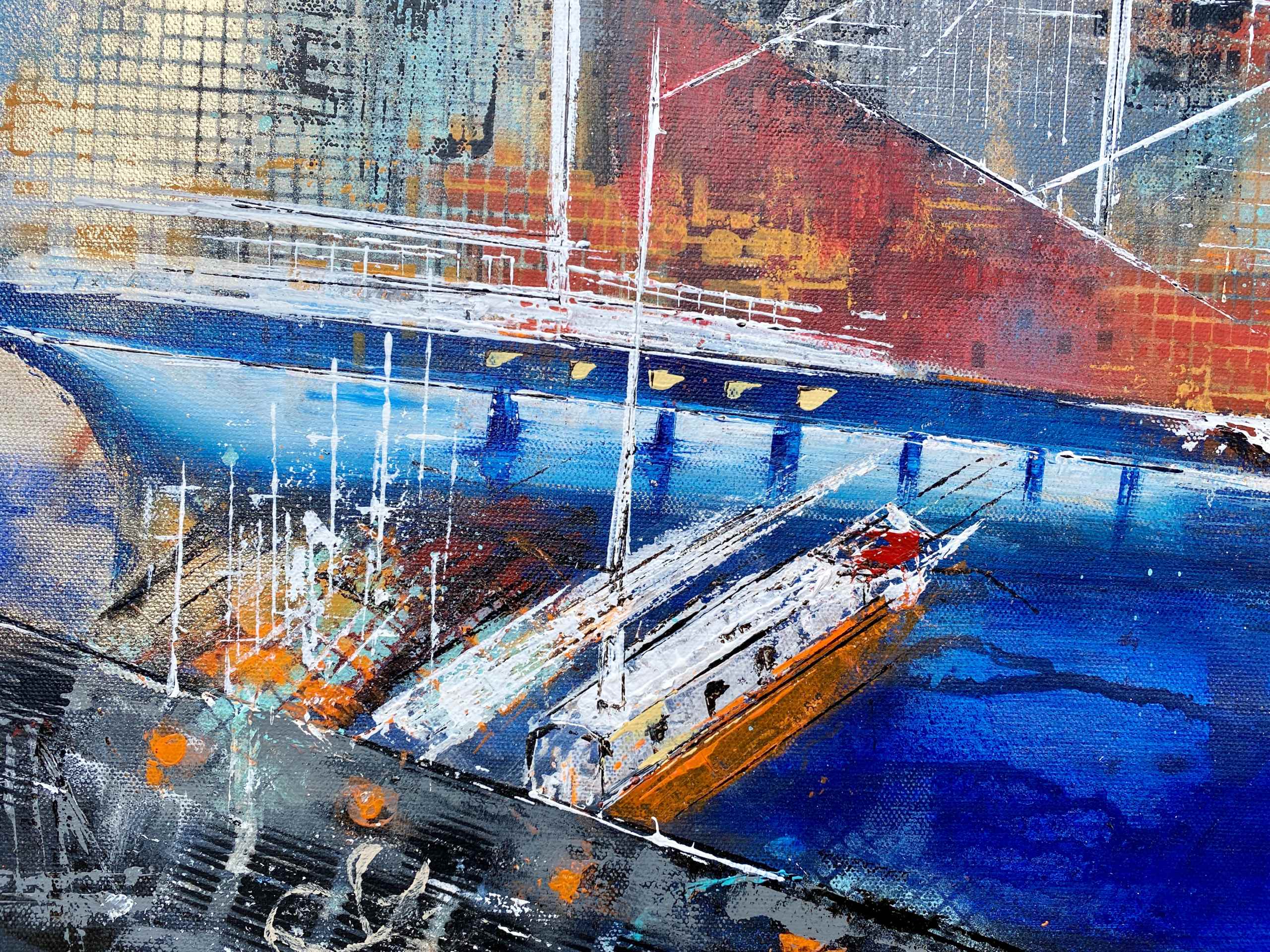 Detailansicht Kunstwerk „South Street Seaport“ von Nina Groth