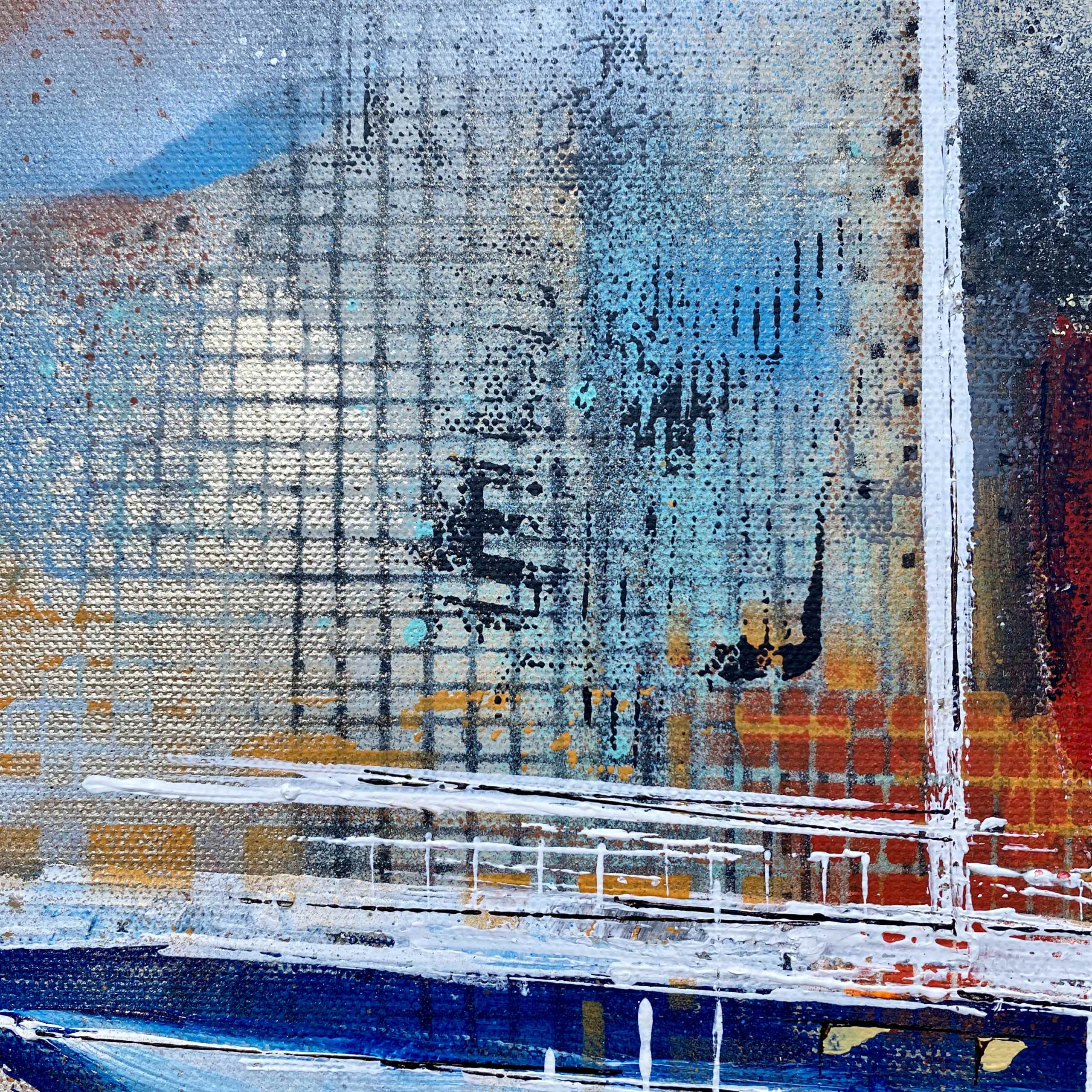 Detail of artwork "South Street Seaport" by Nina Groth