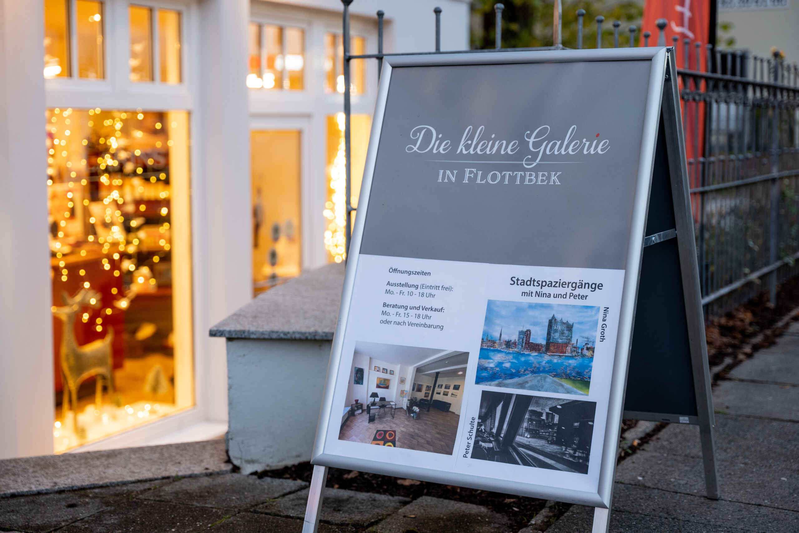 The gallery "Die kleine Galerie in Flottbek" in Hamburg from the outside