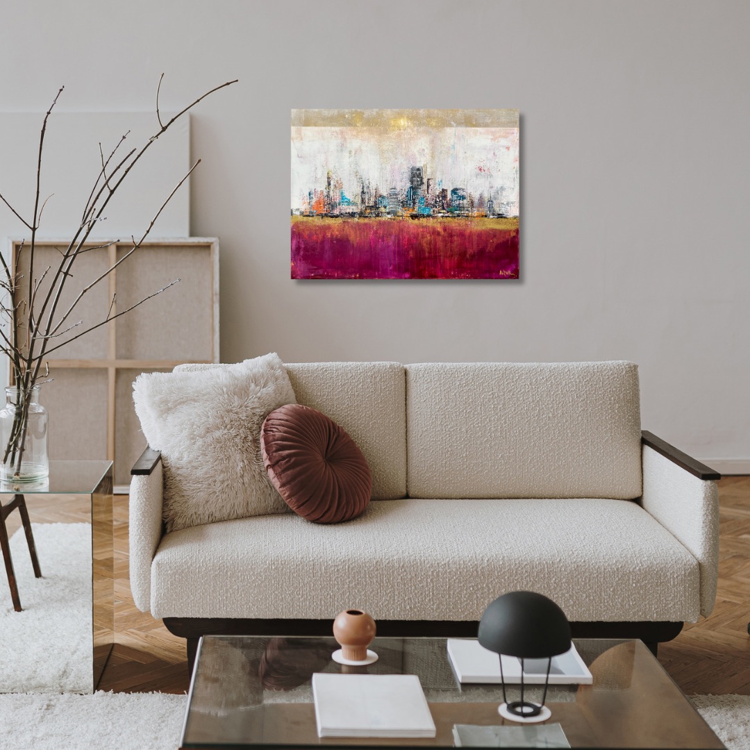 Kunstwerk „Circus of Life“ von Nina Groth im Interior
