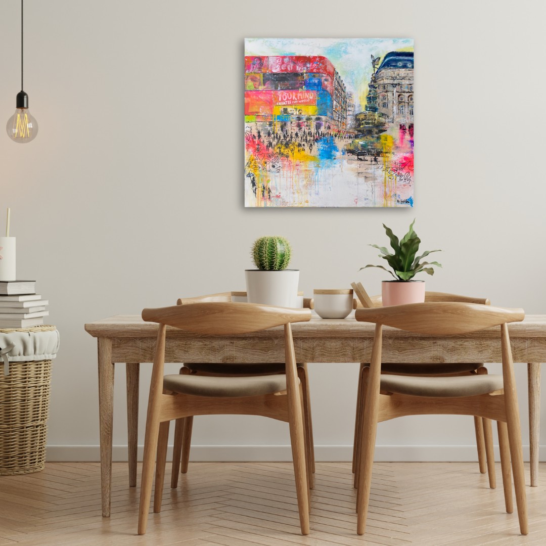 Kunstwerk „Your Mind Creates This World“ von Nina Groth im Raum