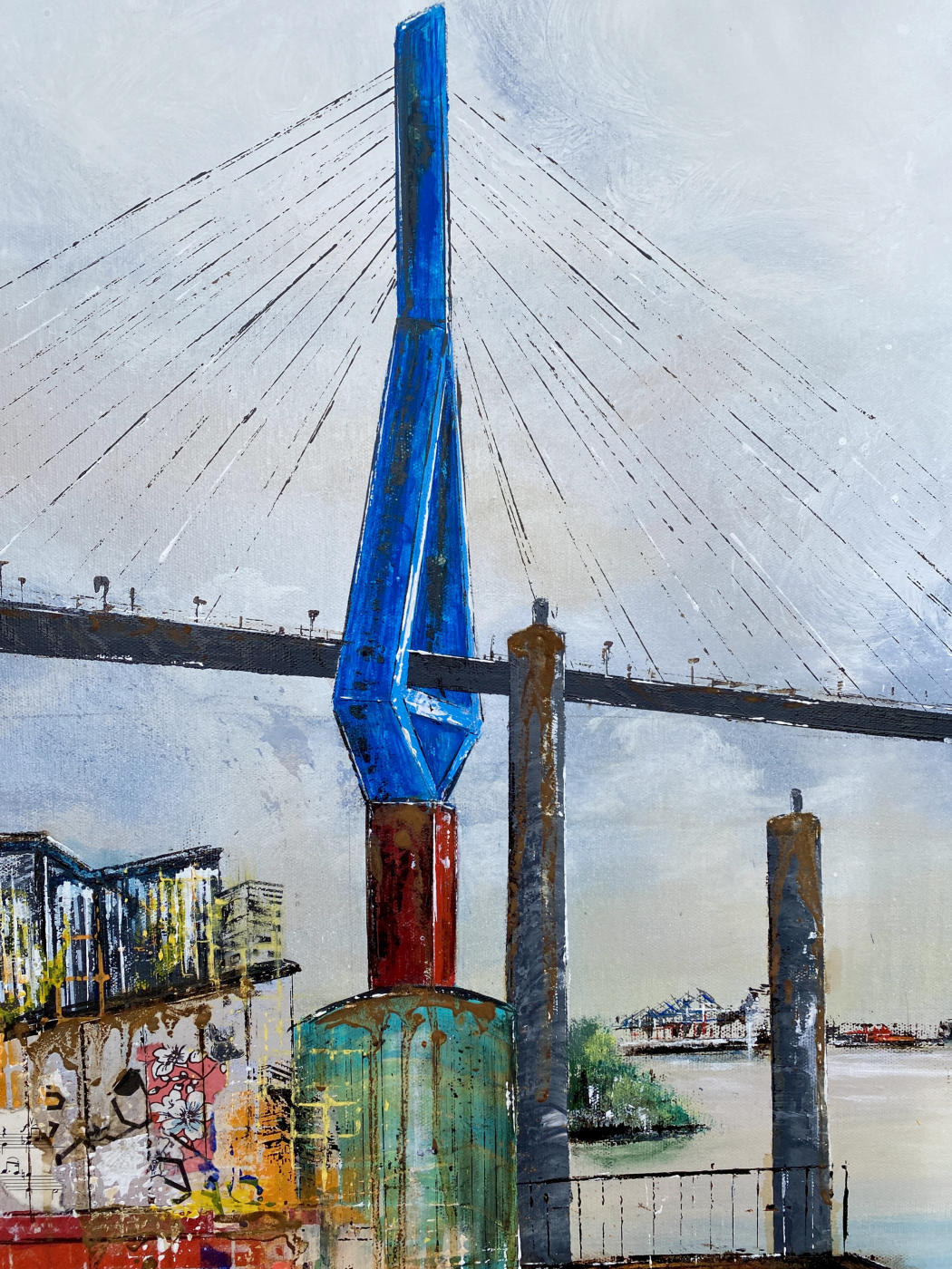 Neuland | Detail Brückenpfeiler Detail aus Neuland – Pfeiler der Köhlbrandbrücke in Hamburg