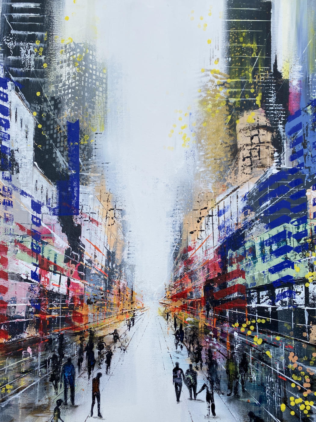 Spotting the Pink | Detail Fluchtpunkt Detail aus Spotting the Pink – zentraler Fluchtpunkt mit Lichtachse