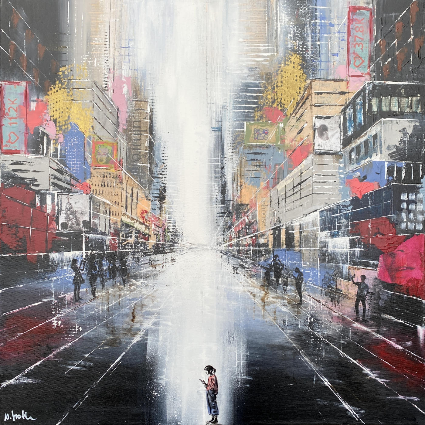 Basic Need – 11.200 Likes von Nina Groth – urbane Stadtlandschaft mit zentraler Fluchtpunktperspektive