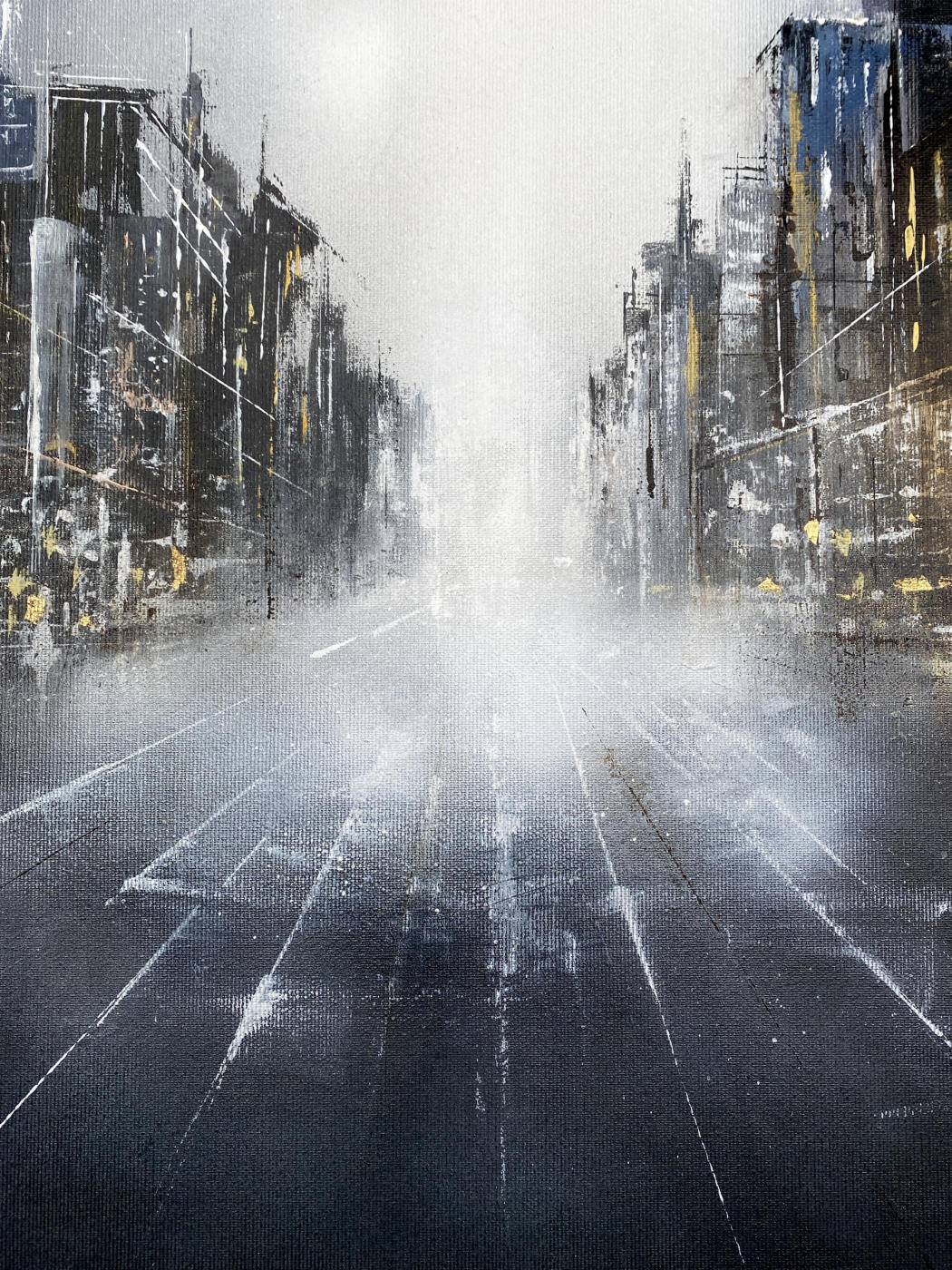 Wege No 1 | Detail Fluchtpunkt Detail aus Wege No 1 – zentraler Fluchtpunkt mit Licht- und Nebelwirkung