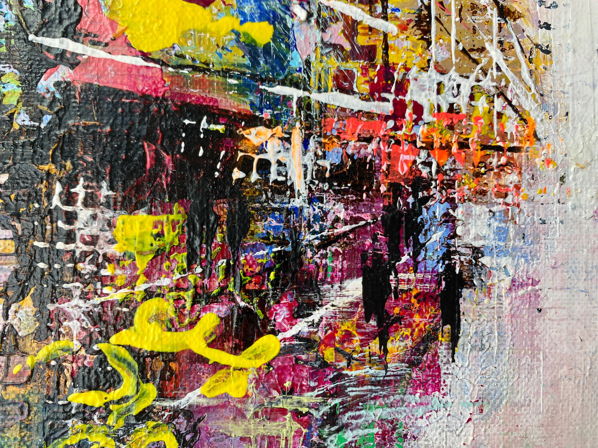 Urban Axis – Fading into Light II | Detail urbane Figuren Detail einer urbanen Szene mit Figuren aus der Serie Urban Axis.