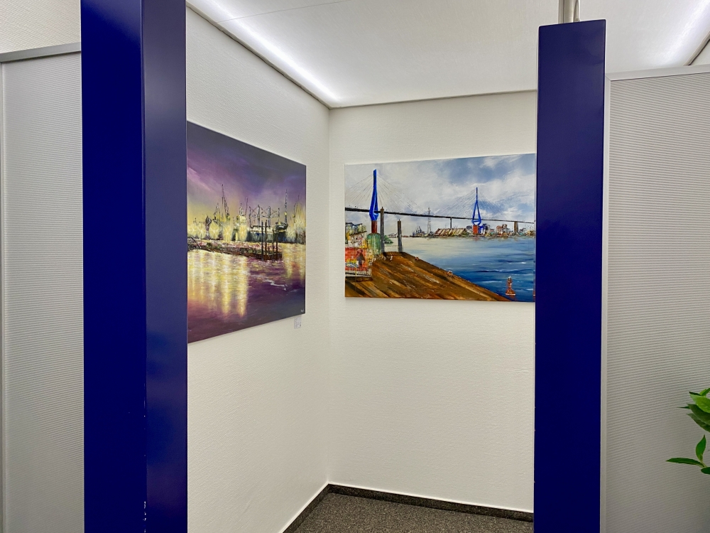 Kunst in den Praxisräumen der Orthopädie Osterstraße in Hamburg